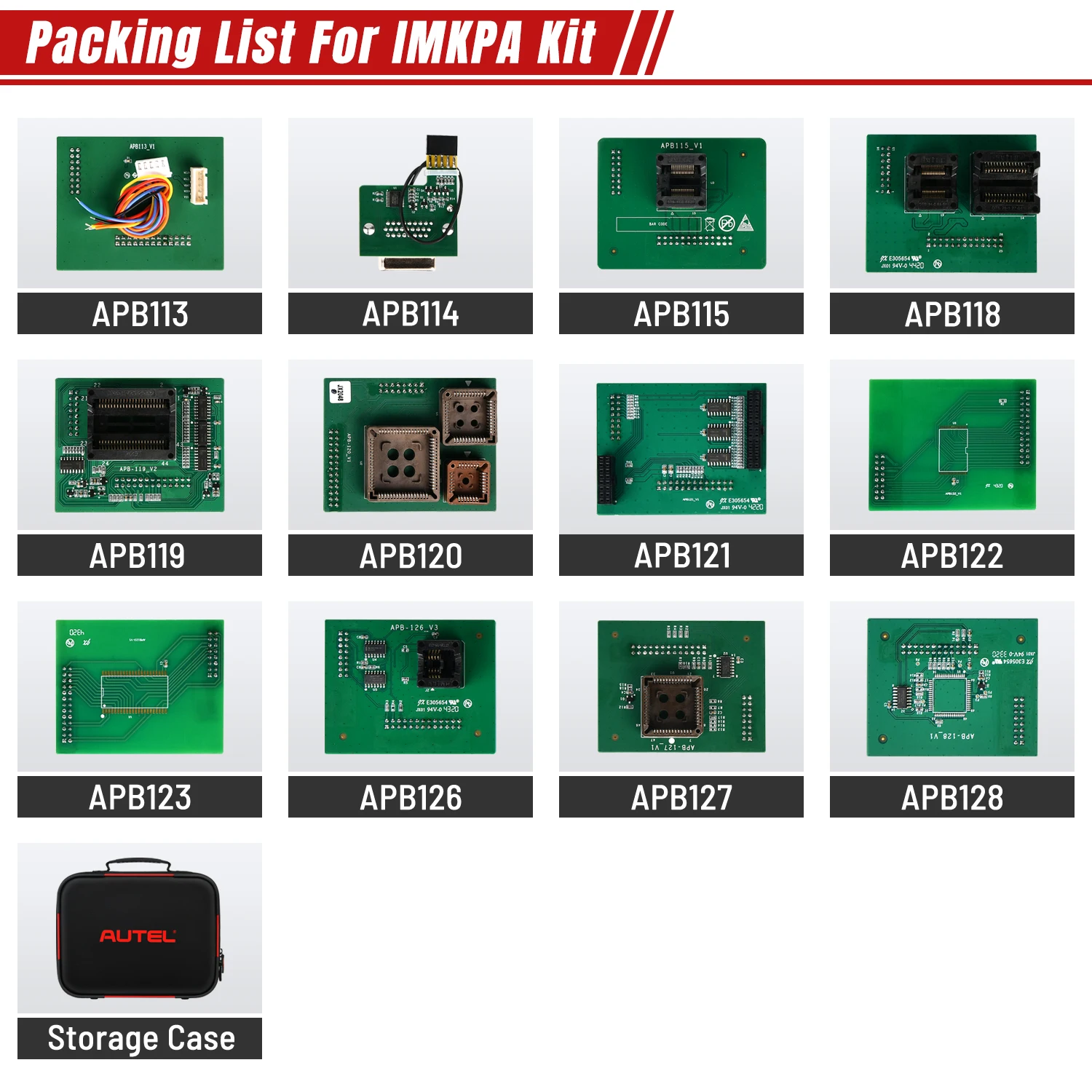 Autel MaxiIM IMKPA Adapter IMMO & Key Fob Programming Adapter Kit Work with XP400 Pro Key & Chip Programmer