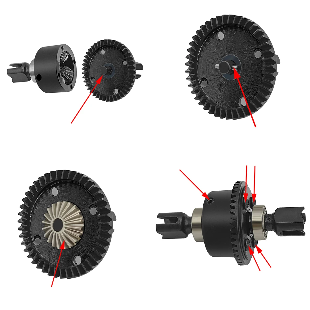 Фото TRINOOD Steel Diff Gear 10T 13T 15T 42T 43T трансмиссионные дифференциальные шестерни для 1/8 Typhon 6S BLX TLR детали для багги №5