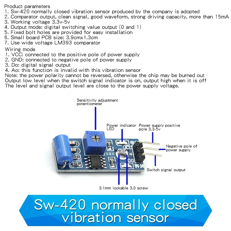 Highly Sensitive Vibration Sensor Module