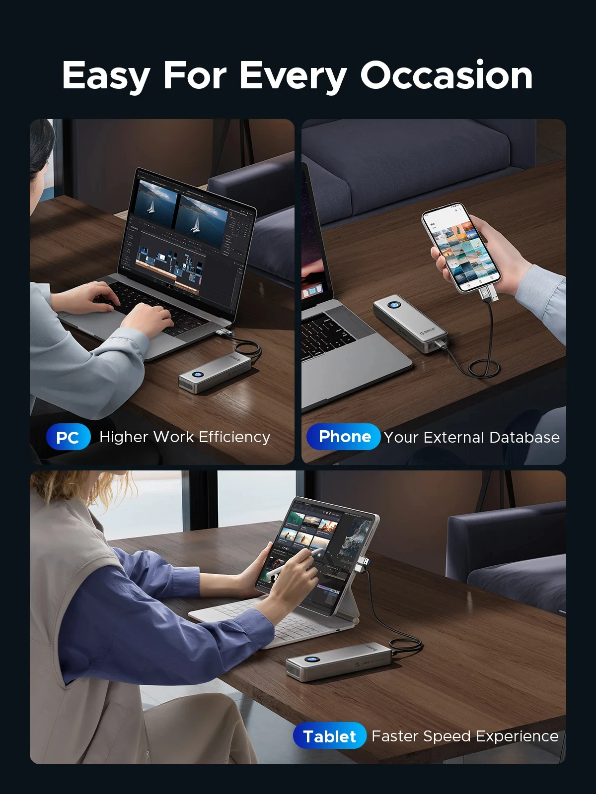 ORICO M.2 NVMe SSD Ŭ, ð ǳ , PCIe4.0 NVME Ŭ, Mac ˷̴ ȣȯ Ʈ 3/4, USB4, 8TB, 40Gbps