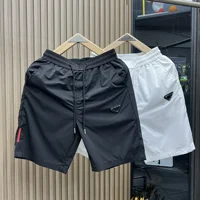 Quick Dry Ice Silk Cool Feeling Men's Shorts Five-Quarter Straight Leg Thin Summer Breathable Versatile Handsome Beach Pants