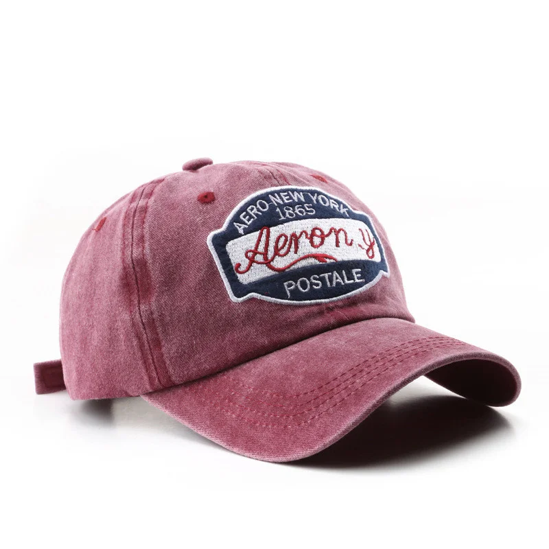 

Baseball Cap Man Cotton Washed Letter Embroidery Snapback Hat Streetwear HipHop Sports Caps Casual Sunscreen Hat Retro Bone