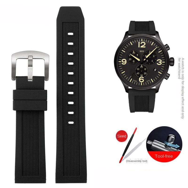 thumbnail image 1 of Correa de reloj de goma de liberación rápida de 20 mm y 22 mm para Casio, Mido, Seiko, Citizen, pulsera deportiva de silicona resistente al agua, 1 of 5