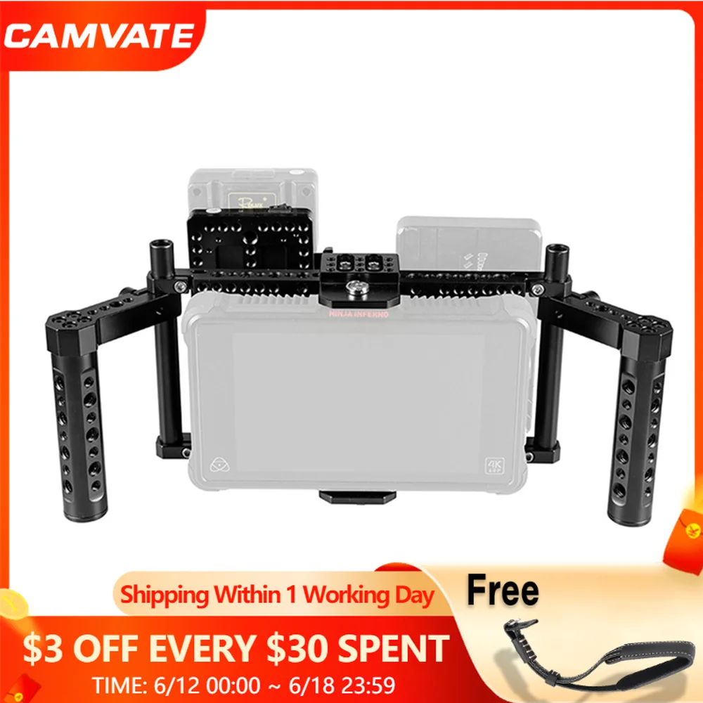 Director's Monitor Cage Rig | Rig Dslr Cheese Plate | Handle Grip ...