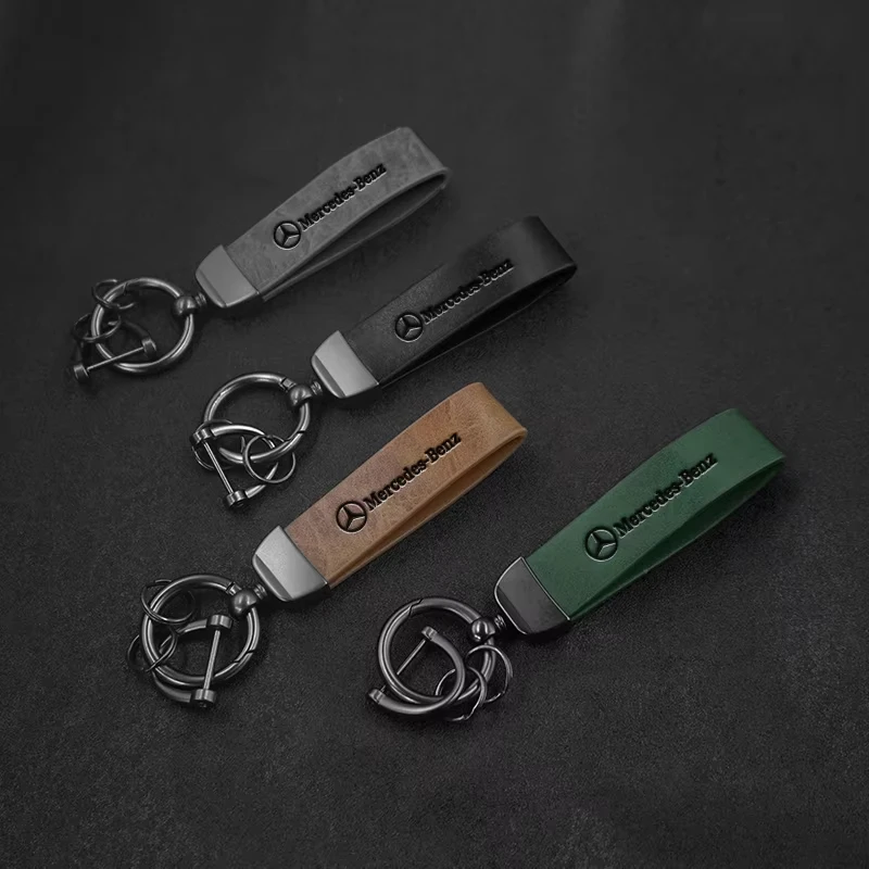 메르세데스 벤츠 2022 C S 클래스 W206 W223 S350 C260 C300 S400 S450 S500 악세사리용 자동차 새 금속 가죽 키링 펜던트 선물