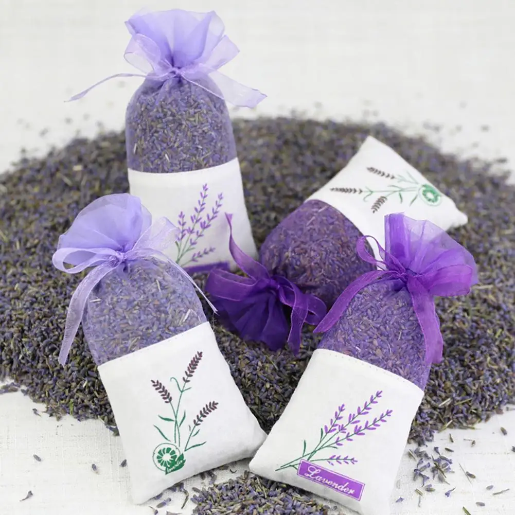 Dried Flower Sachet Sleeping Aid Dry Pretty Lavender Sachet Bag for Car Flower Relaxing Scented