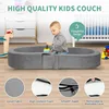 Wanan Toddler Travel Bed Removable and Washable Portable Toddler Portable Bed Foldable Toddler Bed for 18 M- 6yr Old (Gray) 4