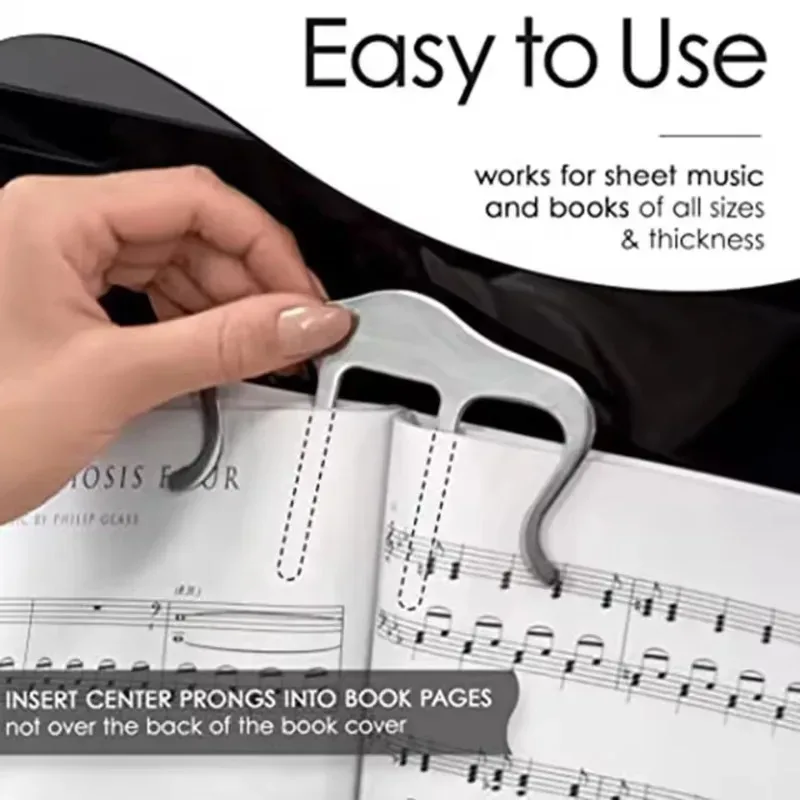 Pianos Stands Song Books Page Holder Clip Music Note Sheet Metal Clips To Hold Book Open Music Stands Pianos Book Reading 2025
