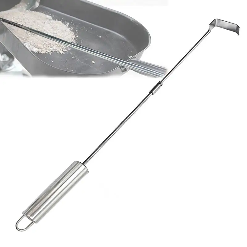 

Extendable BBQ Ash Tool Stainless Steel Grill Hoe Elongated Cleaning Tool Accessories For Fireplace Wood Stove