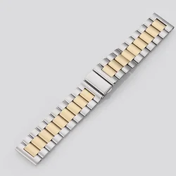 Stainless Steel Metal Watch Strap - 20mm/22mm Adjustable Bracelet Band for Xiaomi Watch S4 (Silver Gold 12)