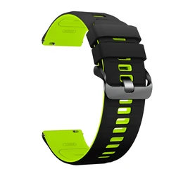 Silicone Sports Strap - 22mm Replacement Watch Band - 1Pcs 22mm (B - Black Green)