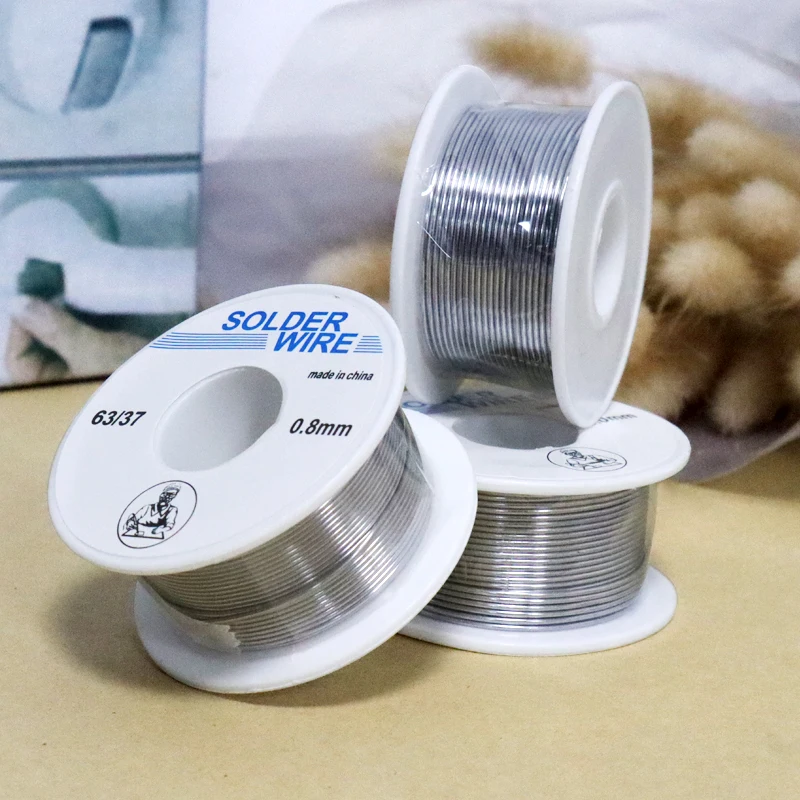 Solder Wire 50g 1.0mm/0.8mm Flux Rosin Core Weldring Tin Lead Roll Soldering Wire Tin Melt Rosin Roll No-clean FLUX 2.0% soldering wire soldering tin wire welding wires