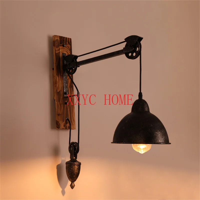 

American Retro Wall Lamp Loft Industrial Style Nostalgic Bedroom Bedside Living Room Aisle Door Front Outdoor Wall Balcony Lamp