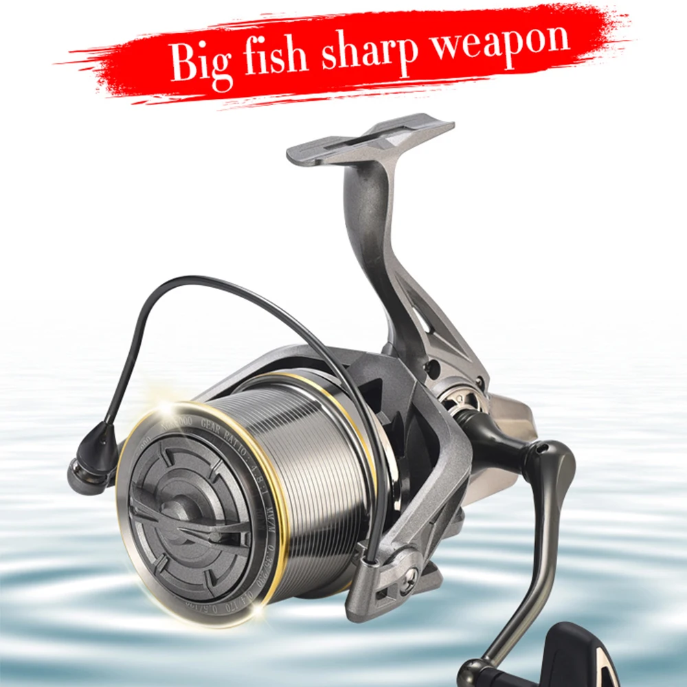 

Ultra Light Spinning Wheel Long-range Casting Metal Wire Cup Design 12KG Max Drag Power Spinning Fishing Reel 4.8:1 17+1 Bearing