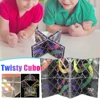 Twisty Cubo Magician Professional Cube Classic Toys Cube Puzzle Panel Puzzle Magic 8 Panels 3 Rings Folding Puzzle Cube Gifts 1
