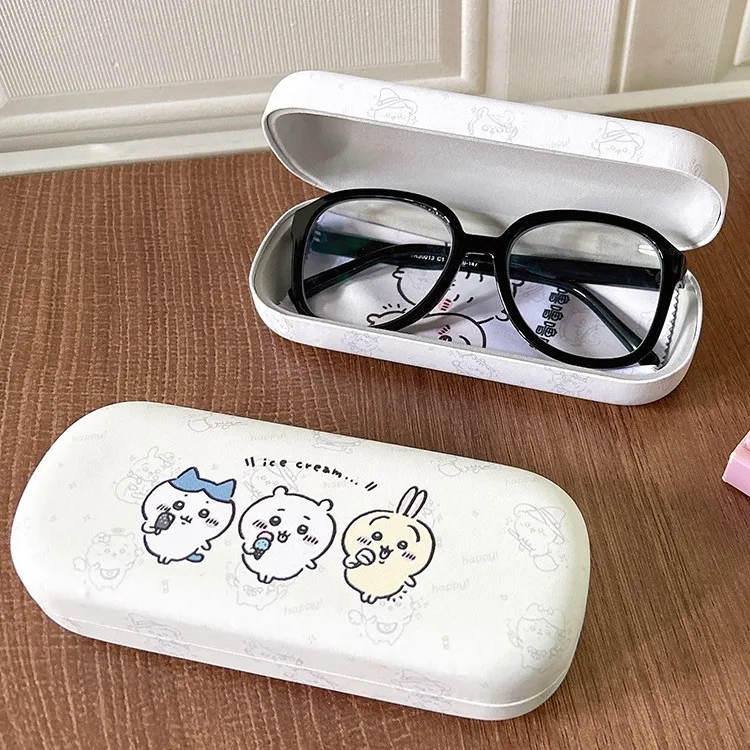 Anime Chiikawa Glasses Box Japanese Simple Advanced Cartoon Printing Cute Hachiware Usagi Glasses Storage Box Kids Gifts