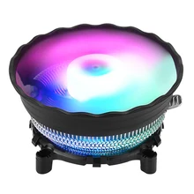

SAMA PC CPU Cooler Fan 120mm Colorful RGB 3 Pin For Intel LGA AMD AM2 Radiator