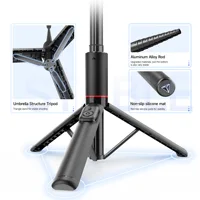 C21 Selfie Stick Tripod 52.8inch Wireless Bluetooth Aluminum Alloy Bracket for Smartphones iPhone Android Cellphones - Image 2