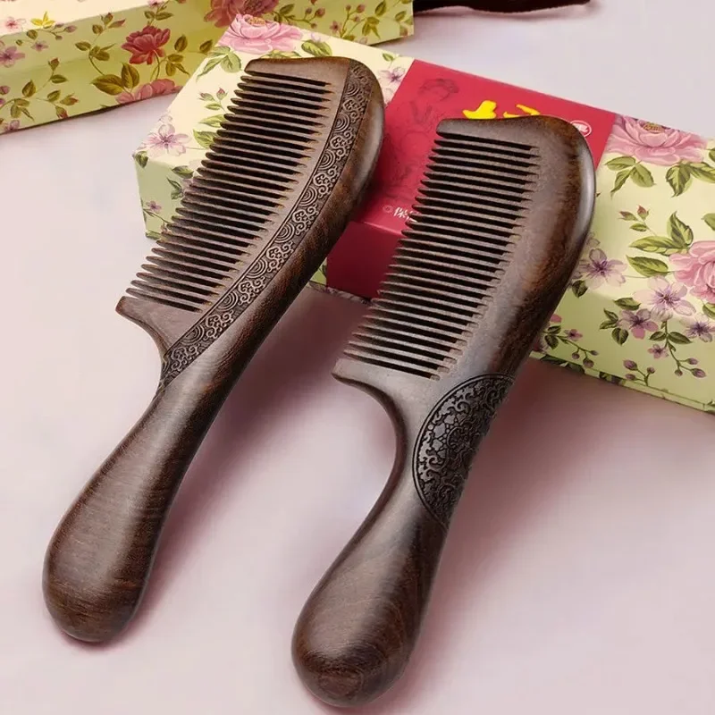 Wooden Comb Natural Handmade Comb, Fine Tooth Sandalwood Comb for Wavy Hair,Thick Hair, Thin Hair, Straight Hair, No Static 5