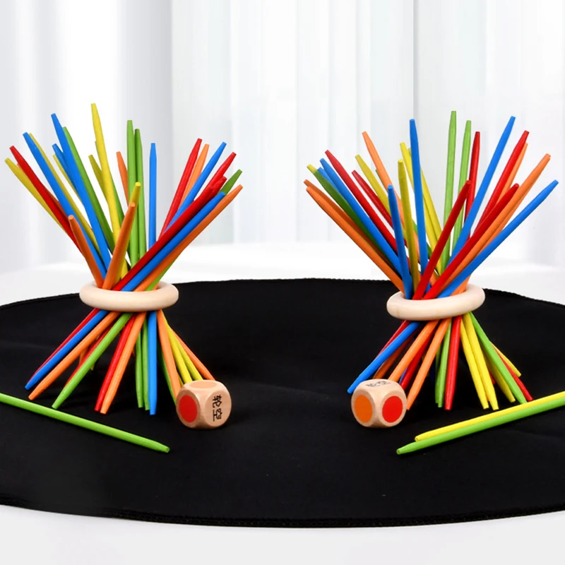 Balance & Fun Wooden Stick Toys Family Game For Kids, Adults & Seniors &ndash; Enhances Coordination, Focus Patience Training