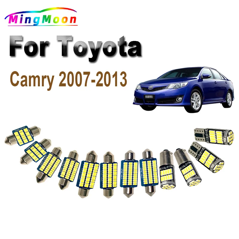 

13Pcs Canbus For 2007 2008 2009 2010 2011 2012 2013 Toyota Camry Vehicle Bulb Dome Map Reading Lamp LED Interior Light Kit