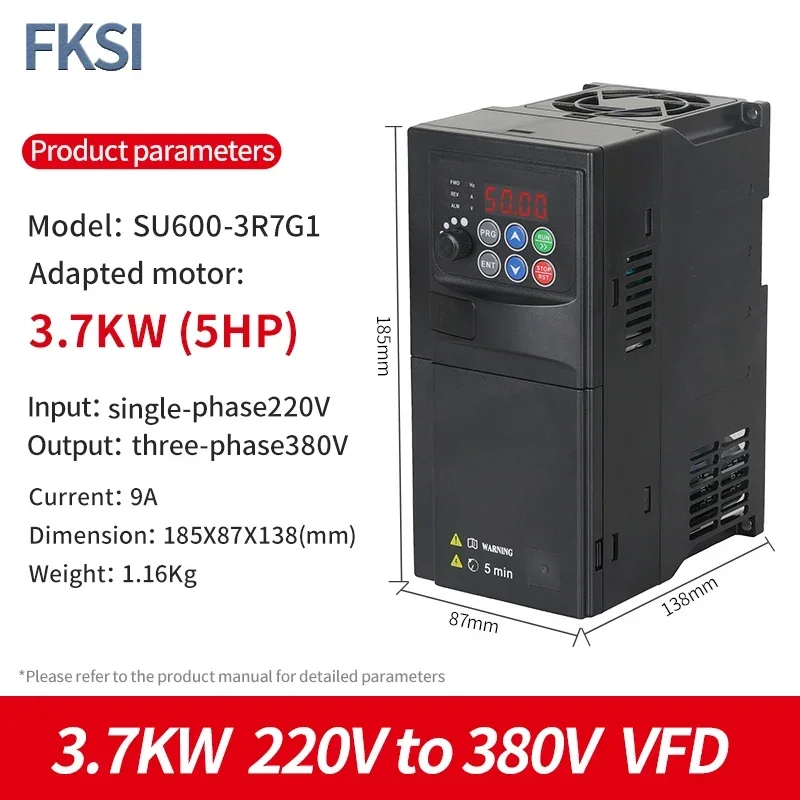 3.7KW 220V TO 380V
