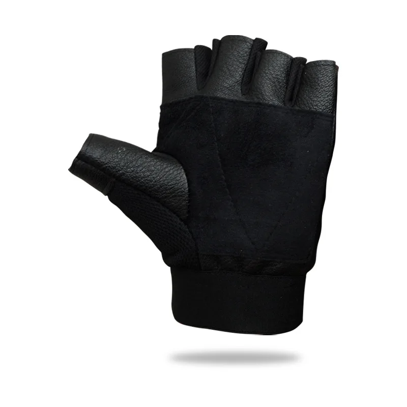 Fitness Half Finger Gloves Men Wrist Guard Sports Dumbbell Riding Outdoor Sport Leather Gloves перчатки перчатки без пальцев