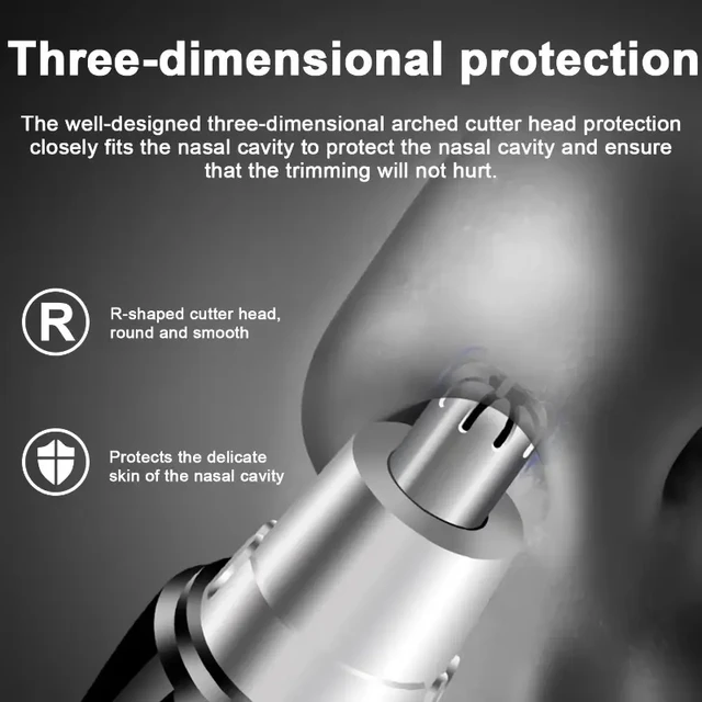 Electric Nose Hair Trimmer Implement Shaver Clipper Men Women Ear Neck Eyebrow Trimmer Shaver Man Clean Trimer Razor Remover Kit 2