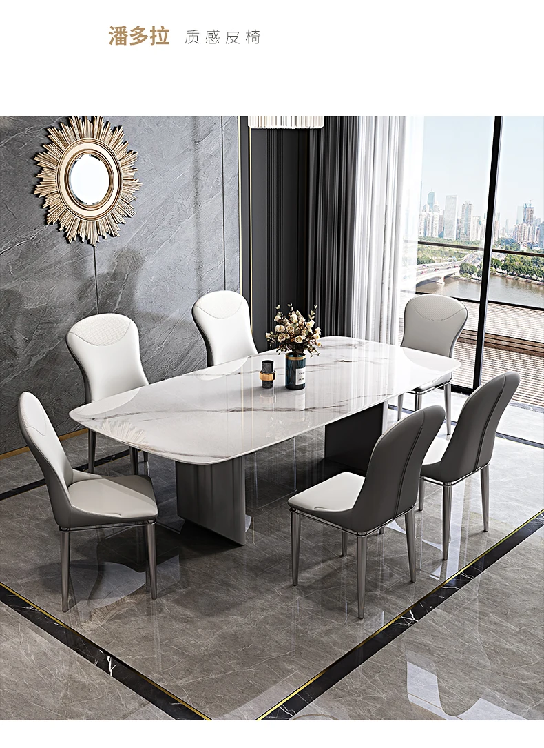 Marble Coffee Dining Tables Kitchen Center End Dining Table Modern Luxury Living Room Mesa De Jantar Apartment Furniture WSW40XP