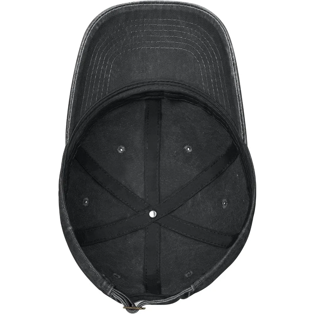 Music Label Music Society Baseball Cap Vintage Washed Denim Cap Unisex Casual Outdoor Sport Hat