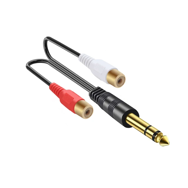Cavo Sdoppiatore Audio Y RCA Maschio A Doppio RCA Femmina - 30cm, Oro