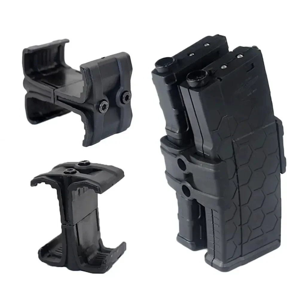 유니버설 클립 라이플 듀얼 병렬 매거진 스피드 로더 AK AR15 M4 Mag595 에어소프트 라운드 카트리지 건 액세서리