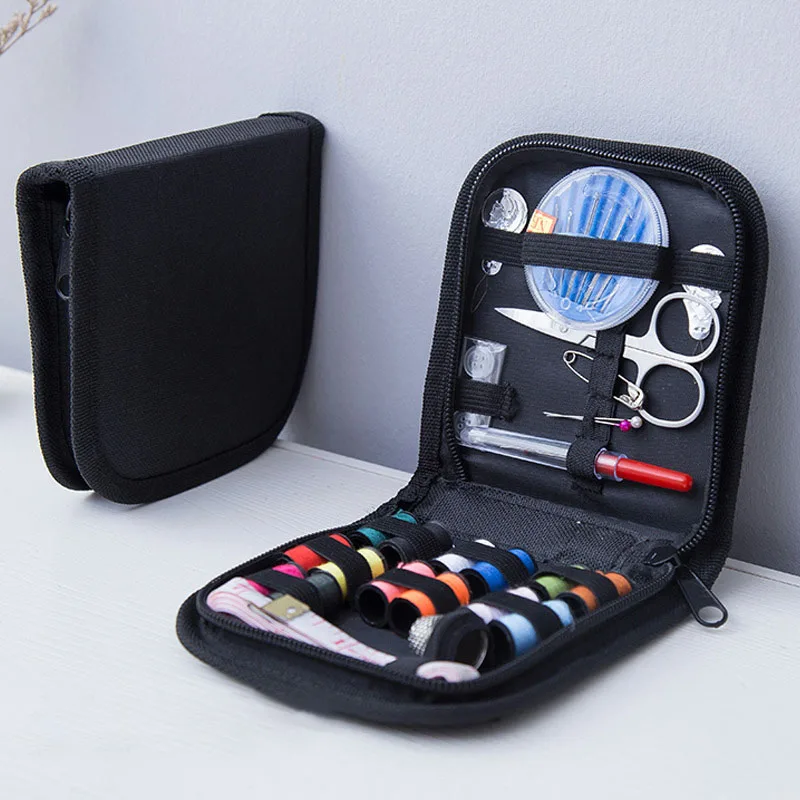 Sewing Kit Complete Set with Threads Needles Scissors Tape Measure Buttons and More for DIY Handcraft Projects Home and Travel