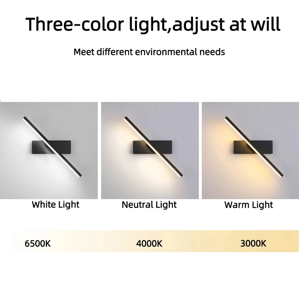 AIFENG LED Wall Lamp Nordic Modern Minimalist Bedroom Bedside Lamp Creative Staircase Living Room Rotating Wall