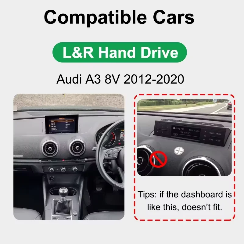 10.25 Inch Wireless CarPlay Android Auto Car Radio Multimedia Android 14 For Audi A3 8V 2012-2020 4G WIFI BT GPS Navigation 2