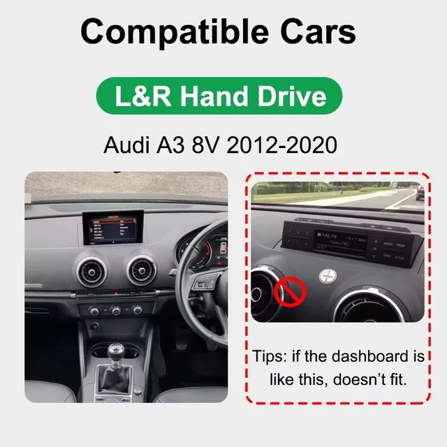 10.25 Inch Wireless CarPlay Android Auto Car Radio Multimedia Android 14 For Audi A3 8V 2012-2020 4G WIFI BT GPS Navigation 2