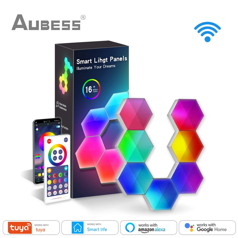 Smart Home Alexa Tuya Wifi Light Panels Led Alexa Wall Panel Light