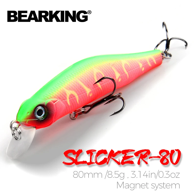 BEARKING Heißer Verkauf 80mm 8,5g Professionelle Qualität Magnet Gewicht Angeln Lockt Minnow Künstliche Köder Tackle Harte Angeln locken