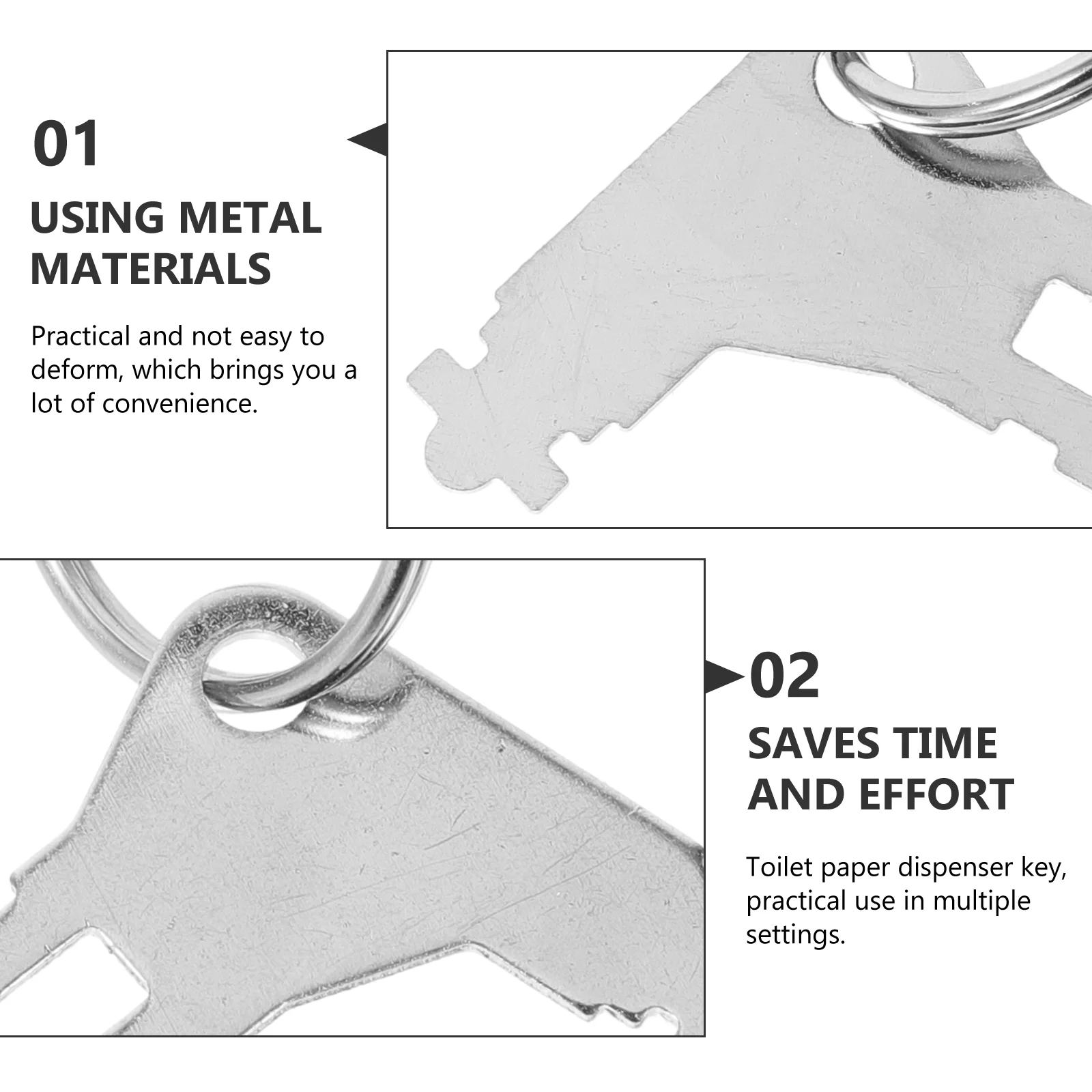 5pcs Paper Towel Key Paper Towel Dispenser Key Toilet Dispenser Replacements Tissue Dispenser Keys