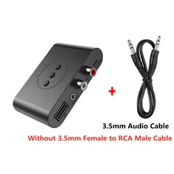Wireless Bluetooth 5.0 Audio Receiver with NFC and USB Connection - Stereo Music Adapter with Mic for Car, Speaker, and Amplifier (NO RCA Cable)