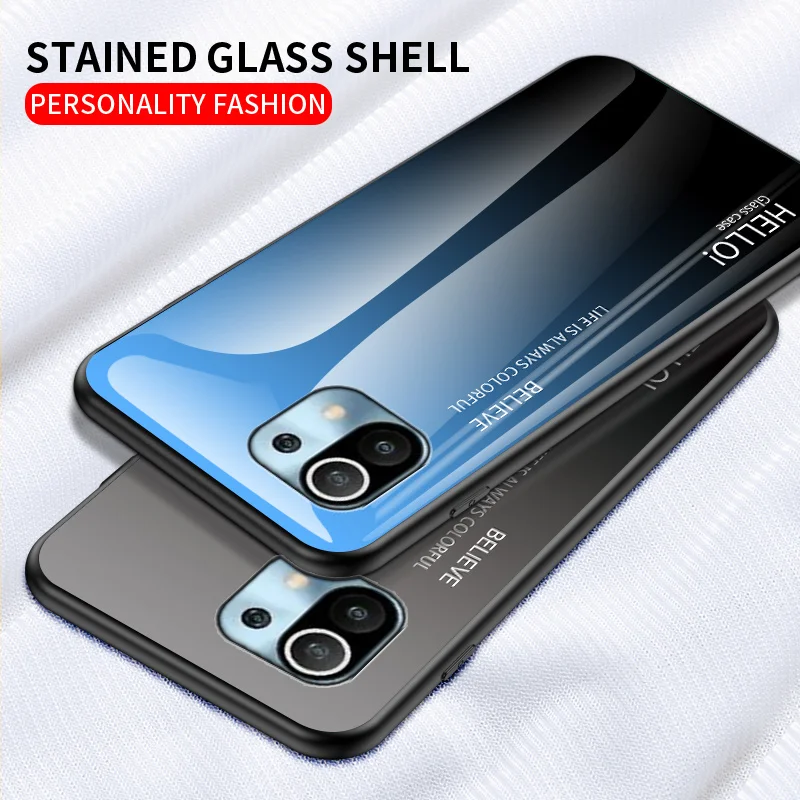 Tanie ZROTEVE gradientowa obudowa ze szkła hartowanego dla Xiaomi Mi 11 12 T