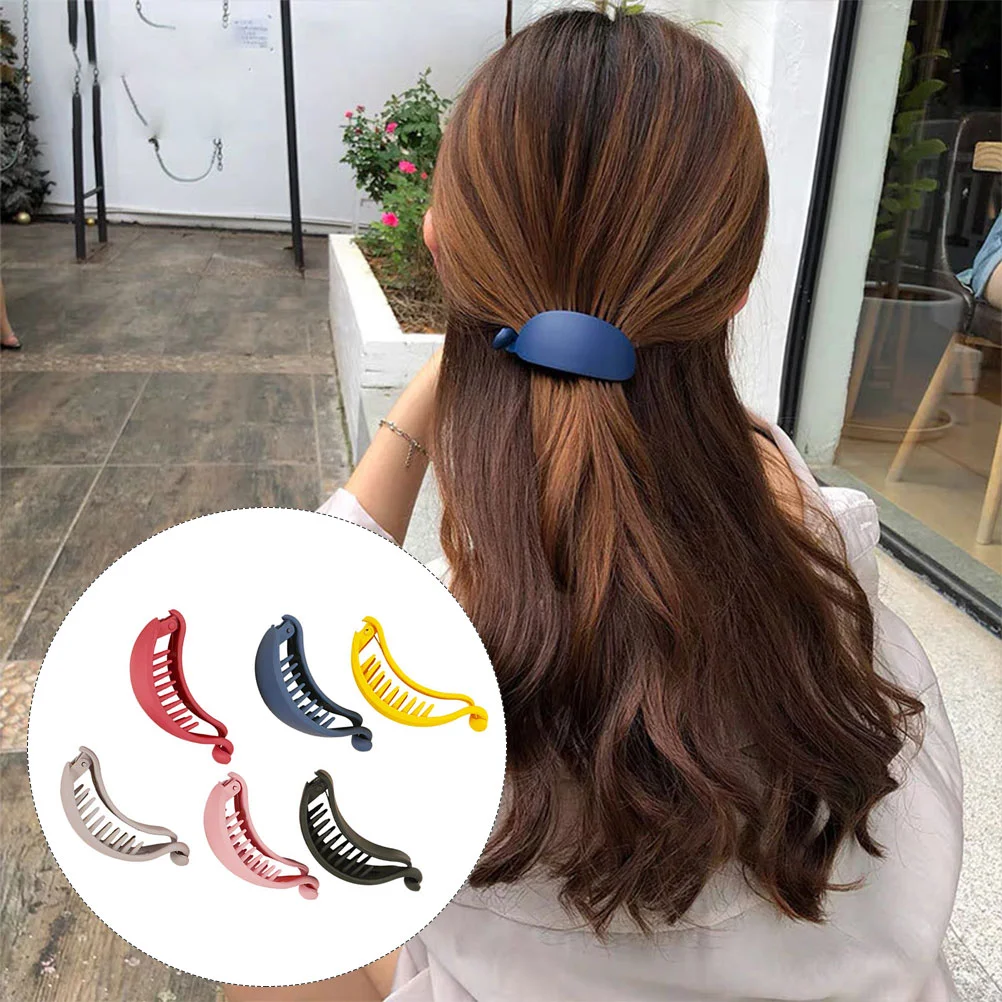 

Banana Hairpins Ponytail Clip Clips Holders Accessories Styling for Women Barrettes