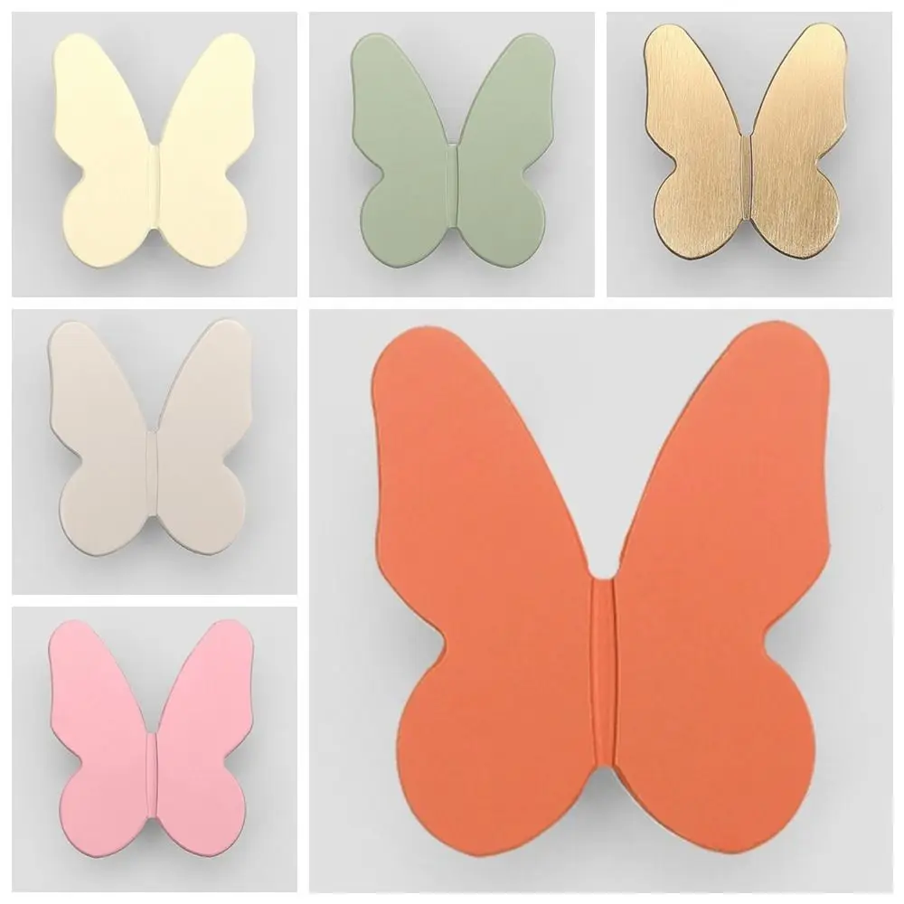 Description Picture 2 of itemFurniture Hardware Butterfly Shape Door Pulls Wardrobe Pulls Single Hole Drawer Knobs Zinc Alloy Cabinet Drawer