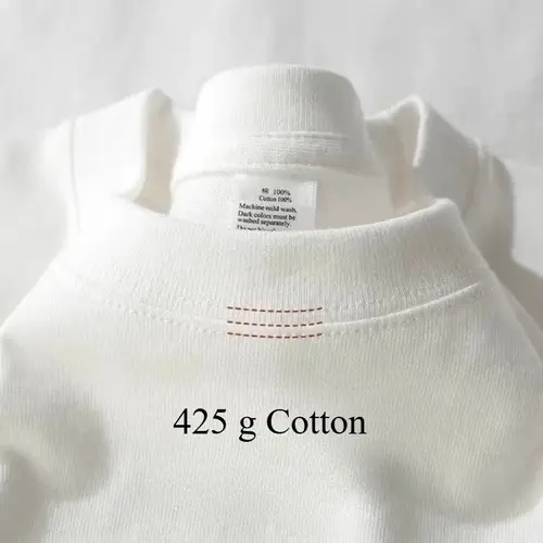Heavy Wight 425 grams Men T Shirt Cotton Half Sleeve Brathable High Qaulity Round Neck Basic Tops Men Summer T-Shirt - Image 11