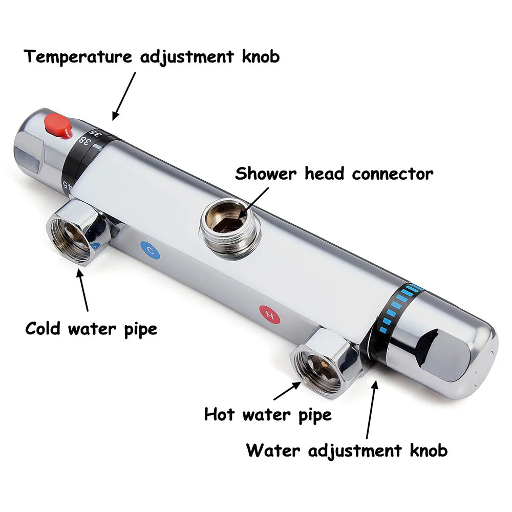 Thermostatic Shower Faucets Set Bathroom Mixing Valve