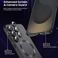 Magnetic Phone Case For Samsung Galaxy S25 FE-Drop Protection Bumper with Camera Lens Protector,Matte Metallic - Image 3