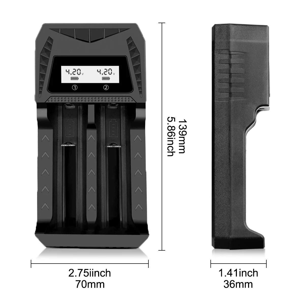 Battery Charger 18650 Battery Charger Smart Lithium Battery Charger or 3.7V Rechargeable Batteries For 18650 26650 21700 16340 14500 18500 18350