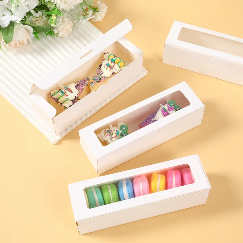 12Pcs Macaron Boxes with Clear Window, Transparent Cookie Packaging Gift Box for Macaro... - SKU MBW02132 - UGI Packaging