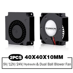 2PCS 40mm 4cm 3D Printer Fan 5V 12V 24V 4010 Blower Printer Cooling Accessories DC Turbo Blower Fan Radial Fans 40x40x10mm