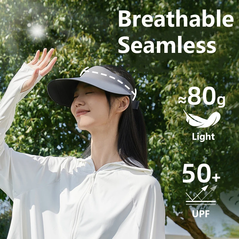 Foldable Seamless Wide Visor Brim Hat Quick-dry Anti UV Sun Protection Hat Nylon Non-marking Sun Cap Women Summer Gift sun hat,sun protection hat